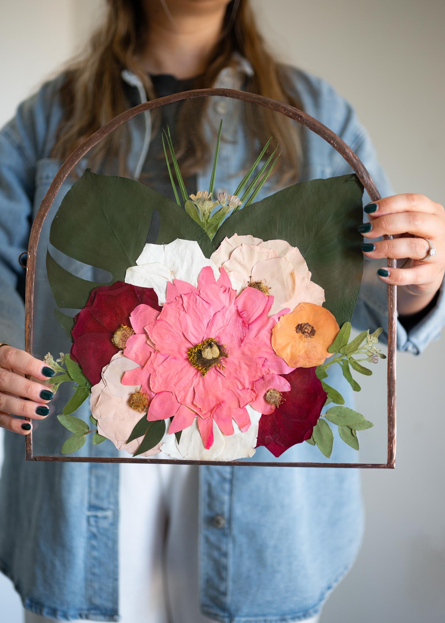 bouquet preserved in frame