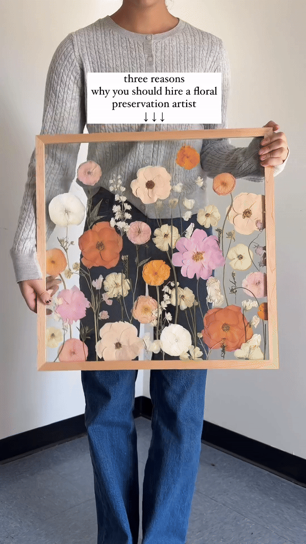 preserve flowers in frame